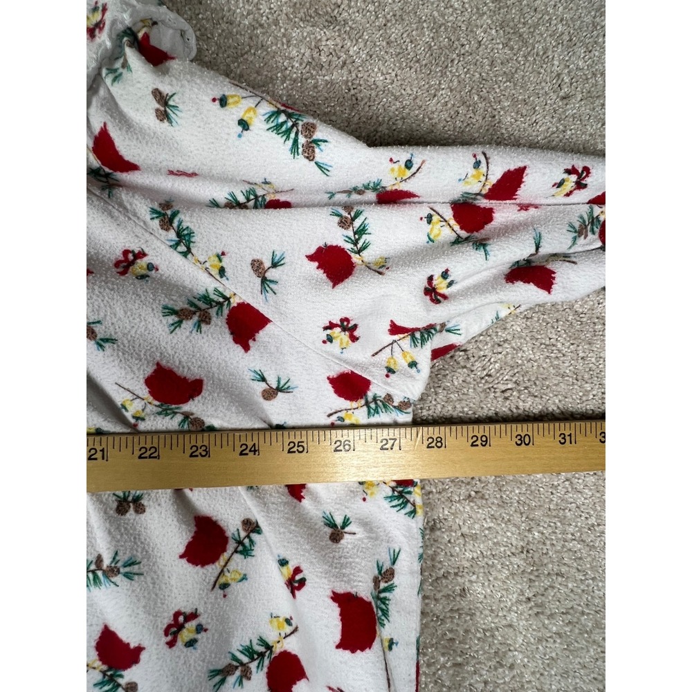 Lanz of Salzburg Womens 1X Cardinal Pine Flannel Nightgown Bird Cottagecore - Picture 6 of 10